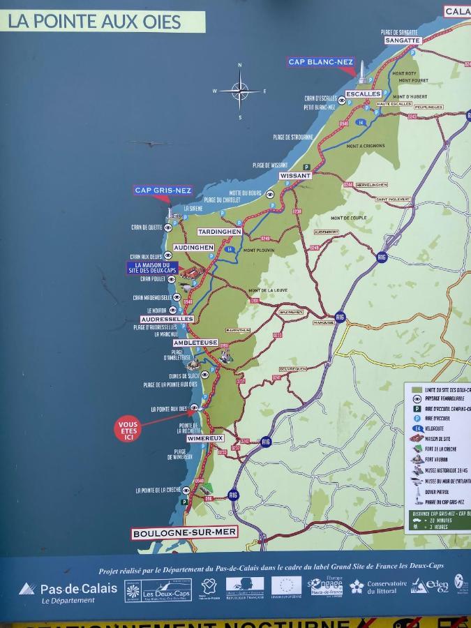 La Mer En Vue, Destination Naturelle Pour 2, Avec Wifi Et Parking Wimereux Luaran gambar